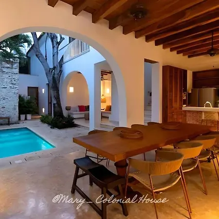 Casa Colonial La Mary Con Piscina Privada Villa Cartagena